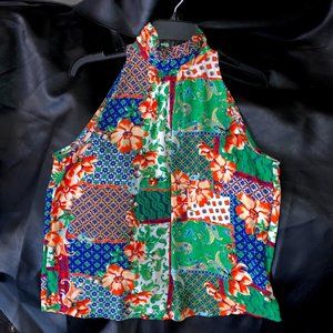 Sleevless floral dressy tank